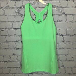 NWT Gap Fit Crossback Shelf Bra Tank Size S Neon Green